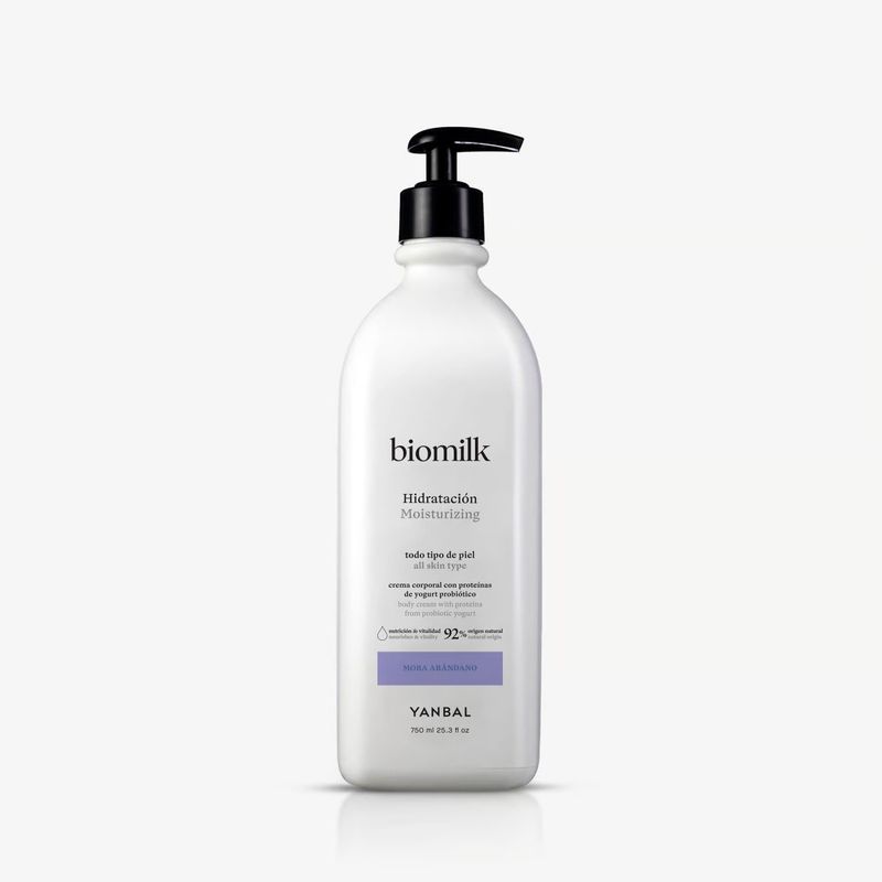 YANBAL - Crema Corporal Hidratación Biomilk Mora Arándano 750ML