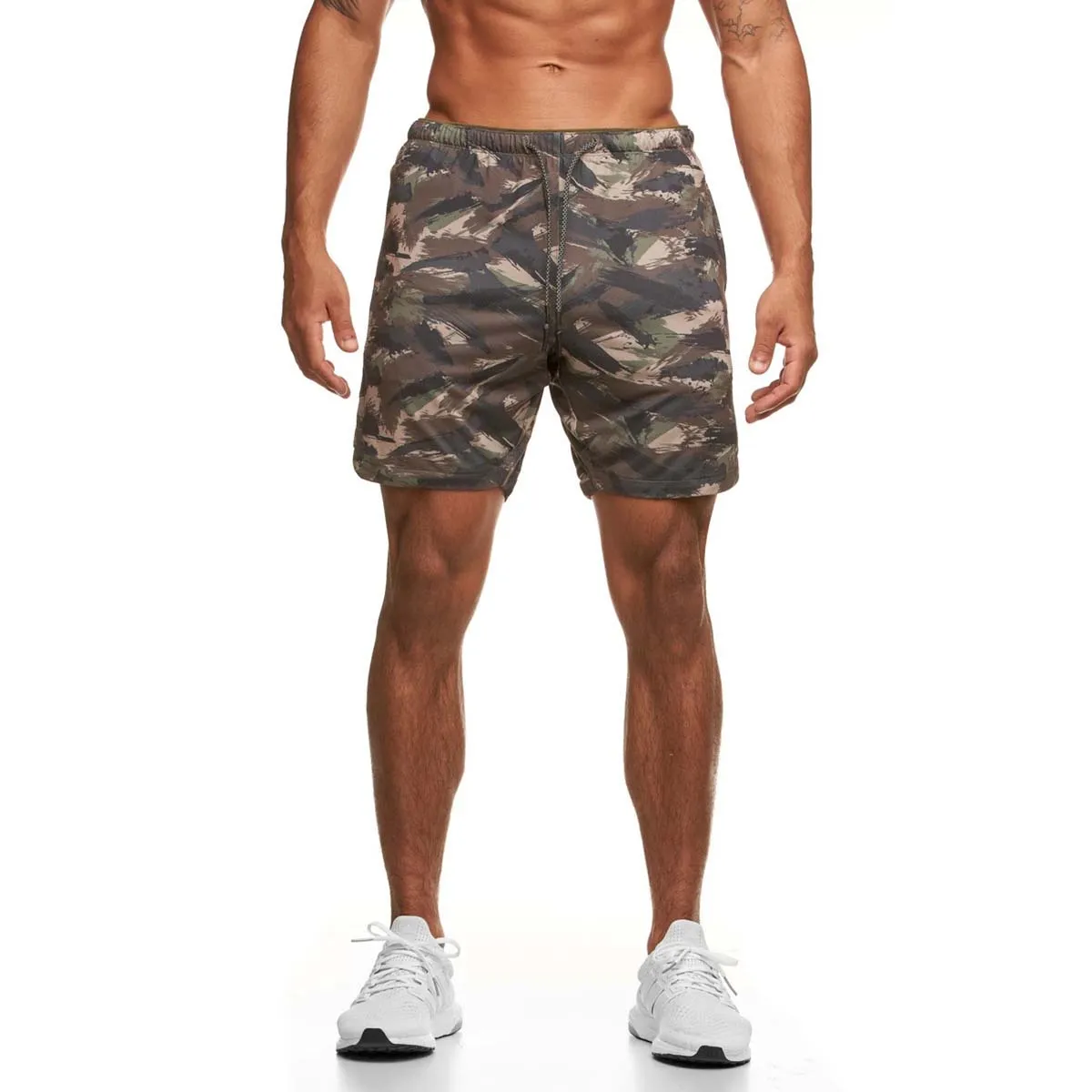BAALATHKKO5 - Short Deportivo Ejercicio Gym Slim Fit Elástico Hombre