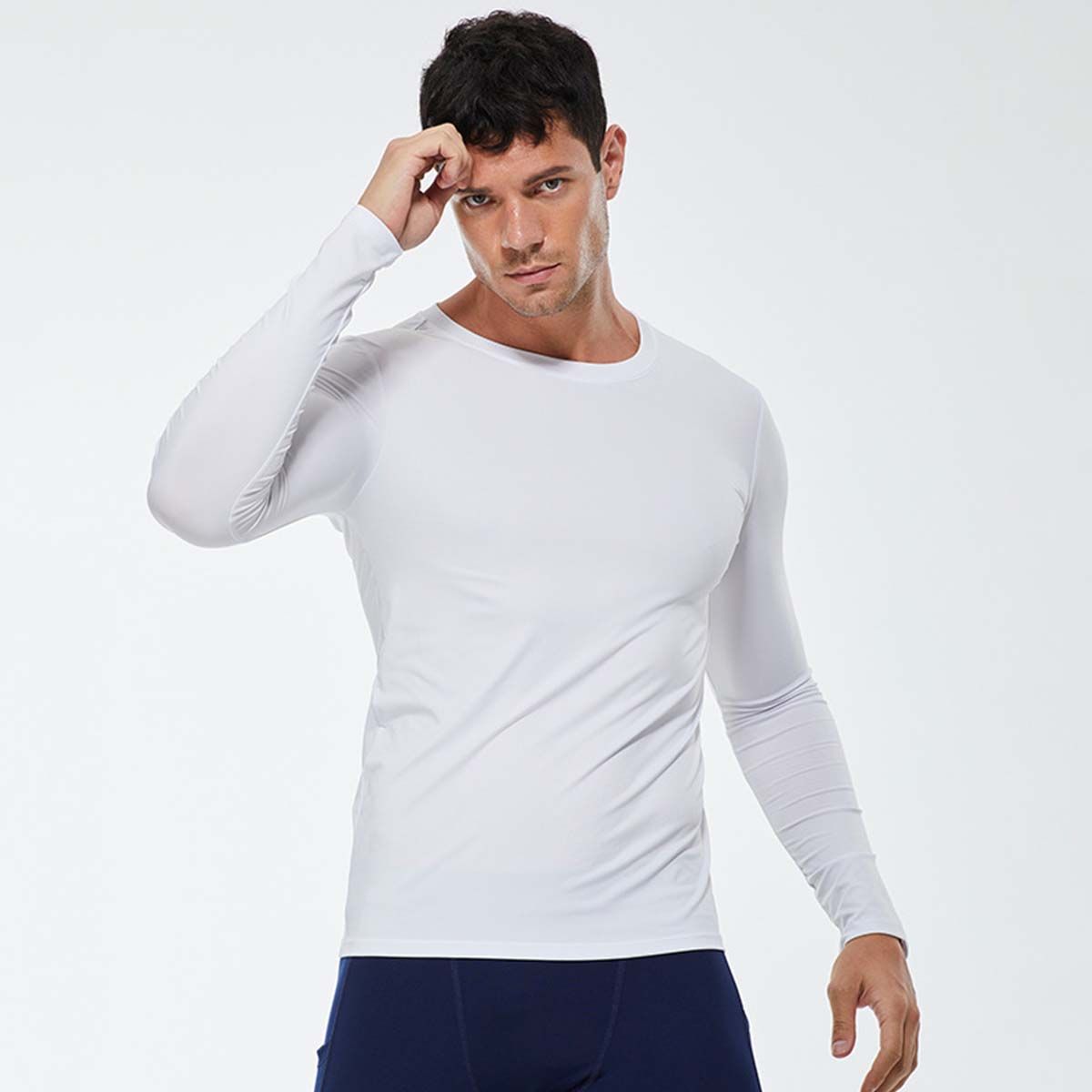 BAALATHKKO5 - Playera Licra Deportiva Gym Compresión Manga Larga