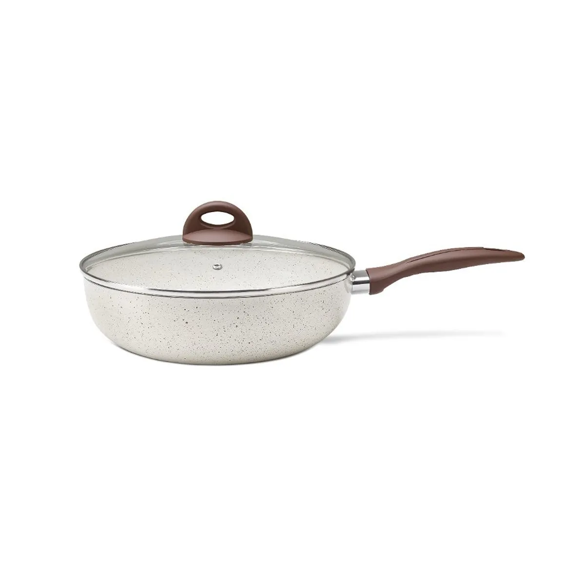BRINOX - Wok Con Tapa 28cm 3.4L Brinox Smart Plus Blanco
