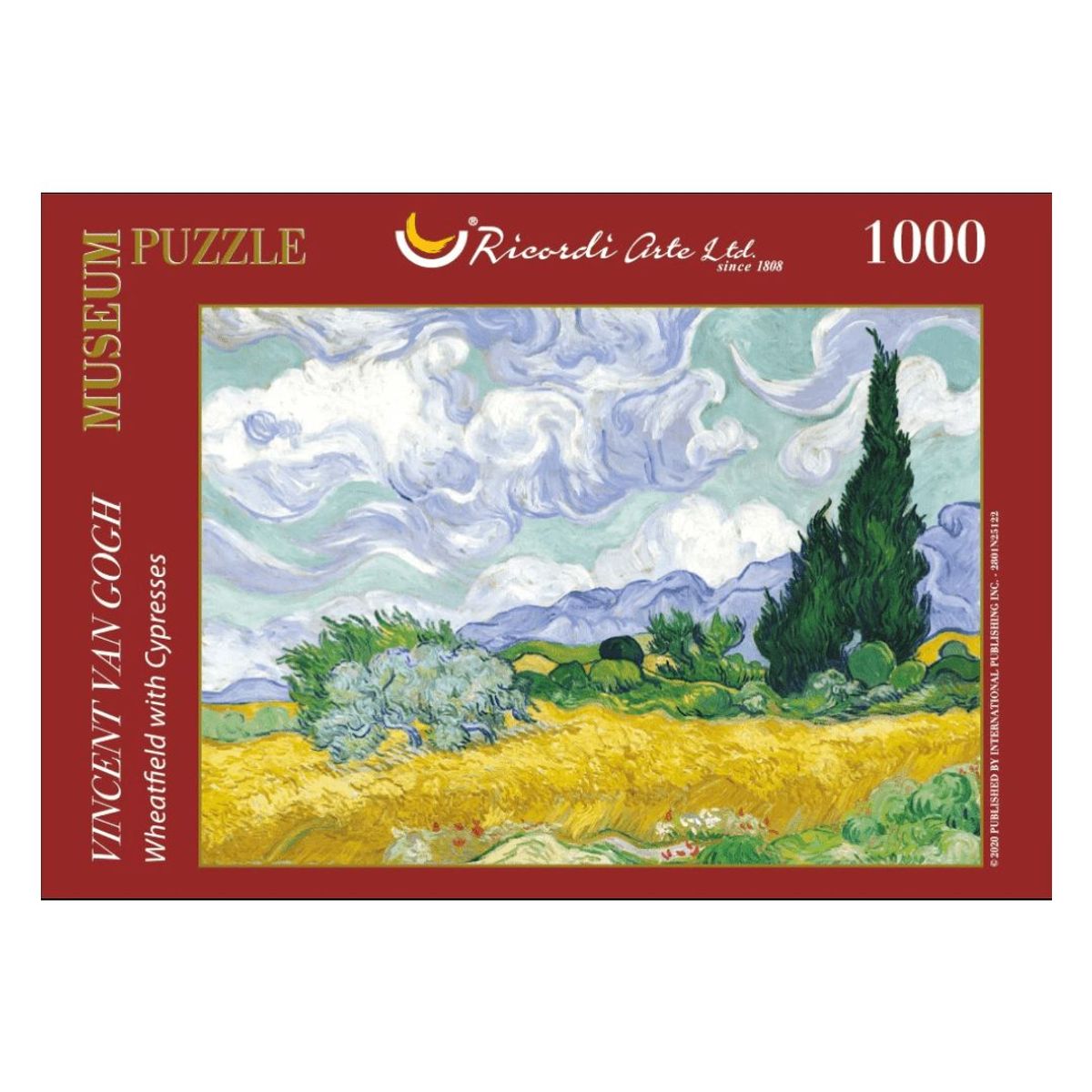 RICORDI ART - Rompecabezas Ricordi - Campos Cipreses - Van Gogh, 1000 Pzs
