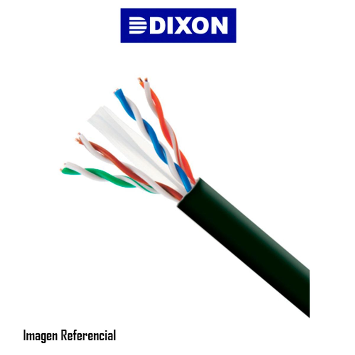 DIXON - CABLE DE RED DIXON 9041 CAT.6 4PX23AWG 305M P/EXTERIOR, NEGRO