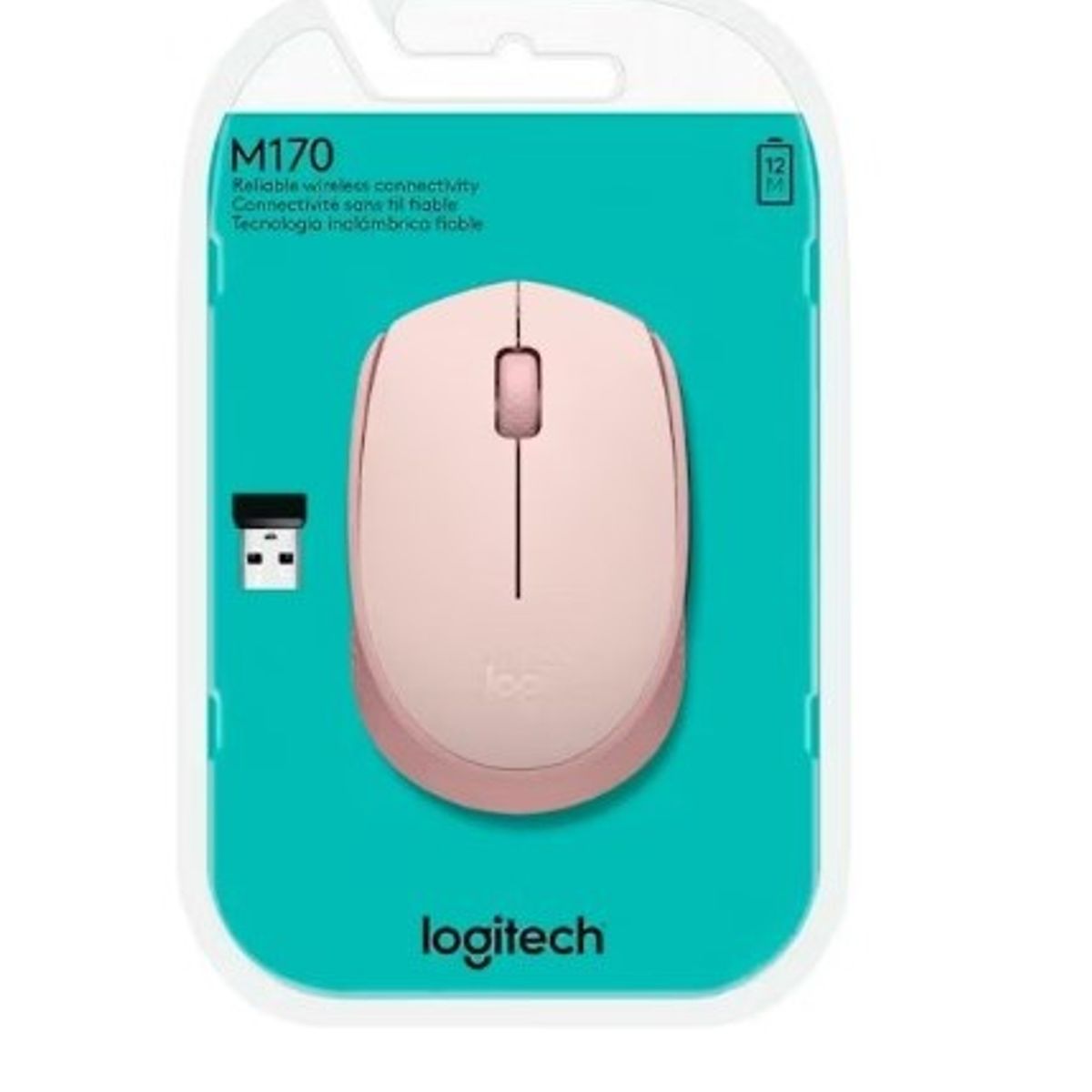 LOGITECH - Mouse Logitech M 170 Inalambrico -Rosa