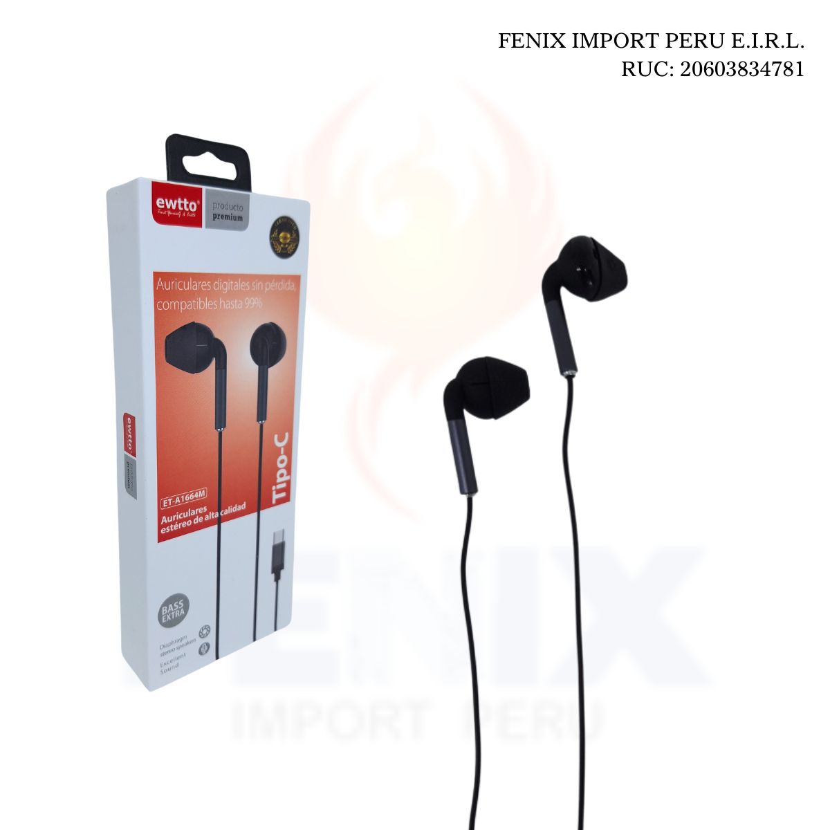 EWTTO - Audífono Estéreo de alta calidad Tipo C EWTTO Plomo