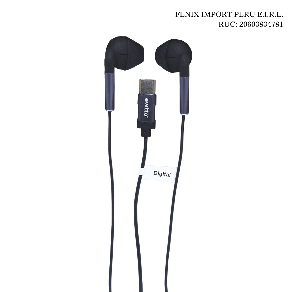 EWTTO - Audífono Estéreo de alta calidad Tipo C EWTTO Plomo