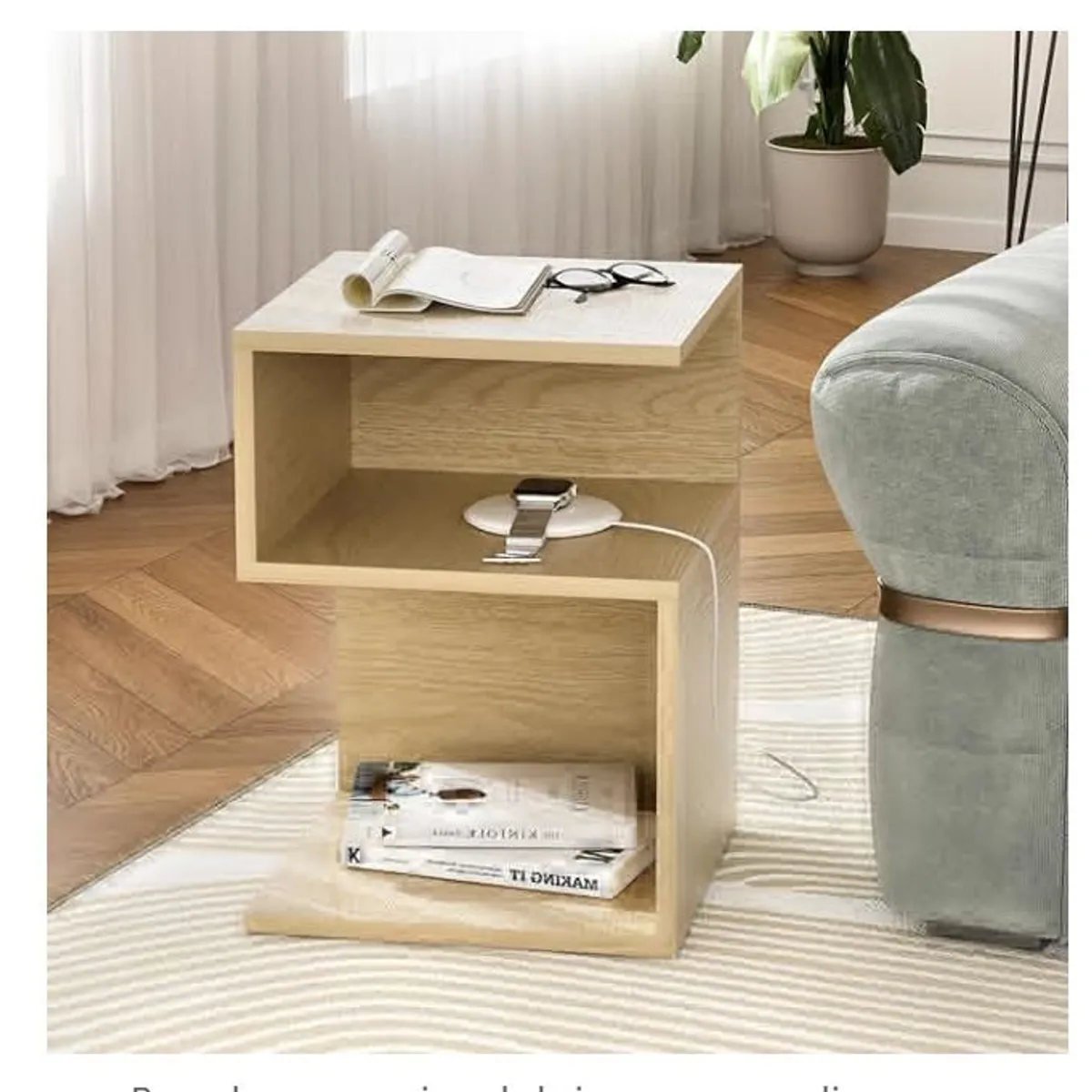 NACION MUEBLES - Mesa de Noche Minimalista Jireh