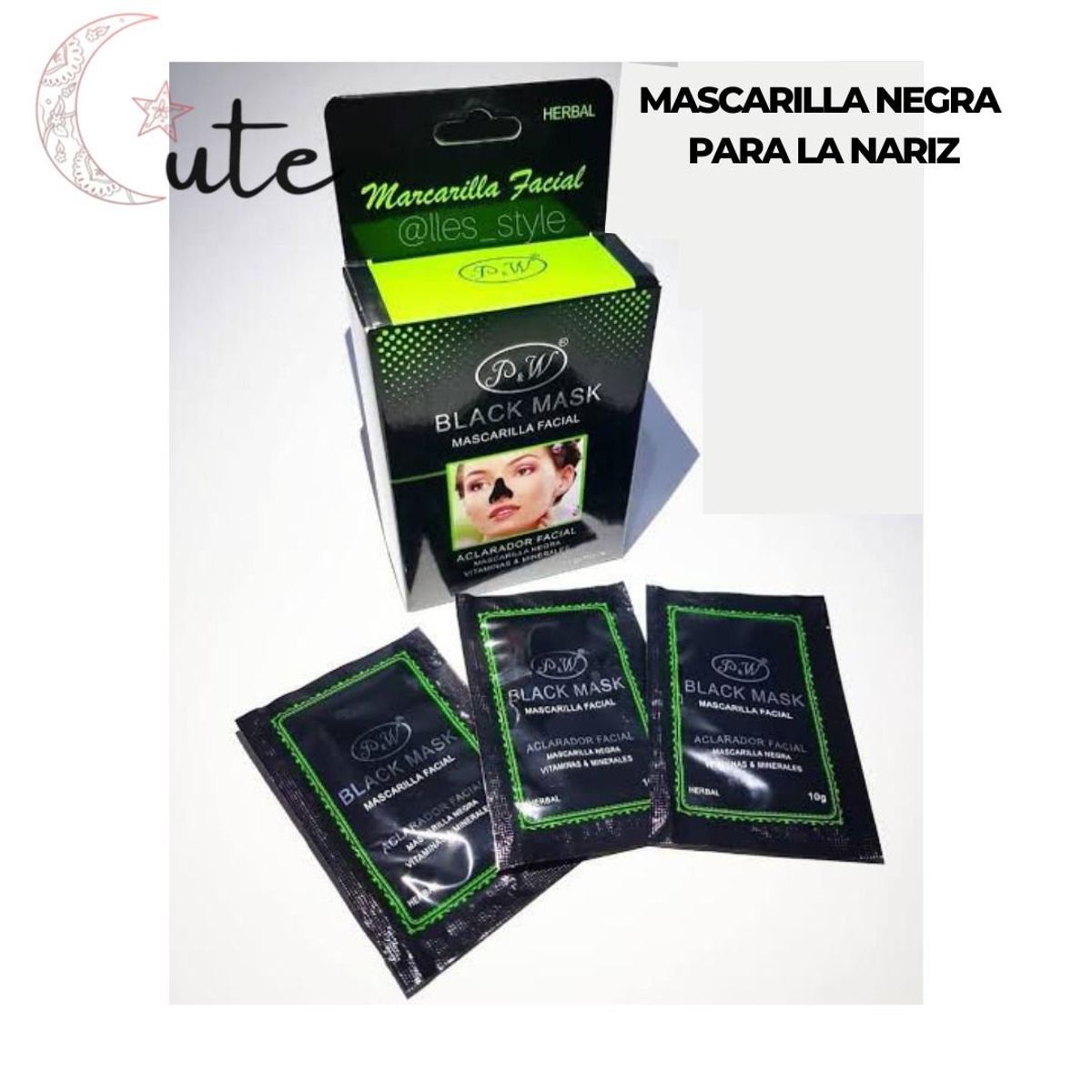 GENERICO - MASCARILLA NEGRA PARA NARIZ