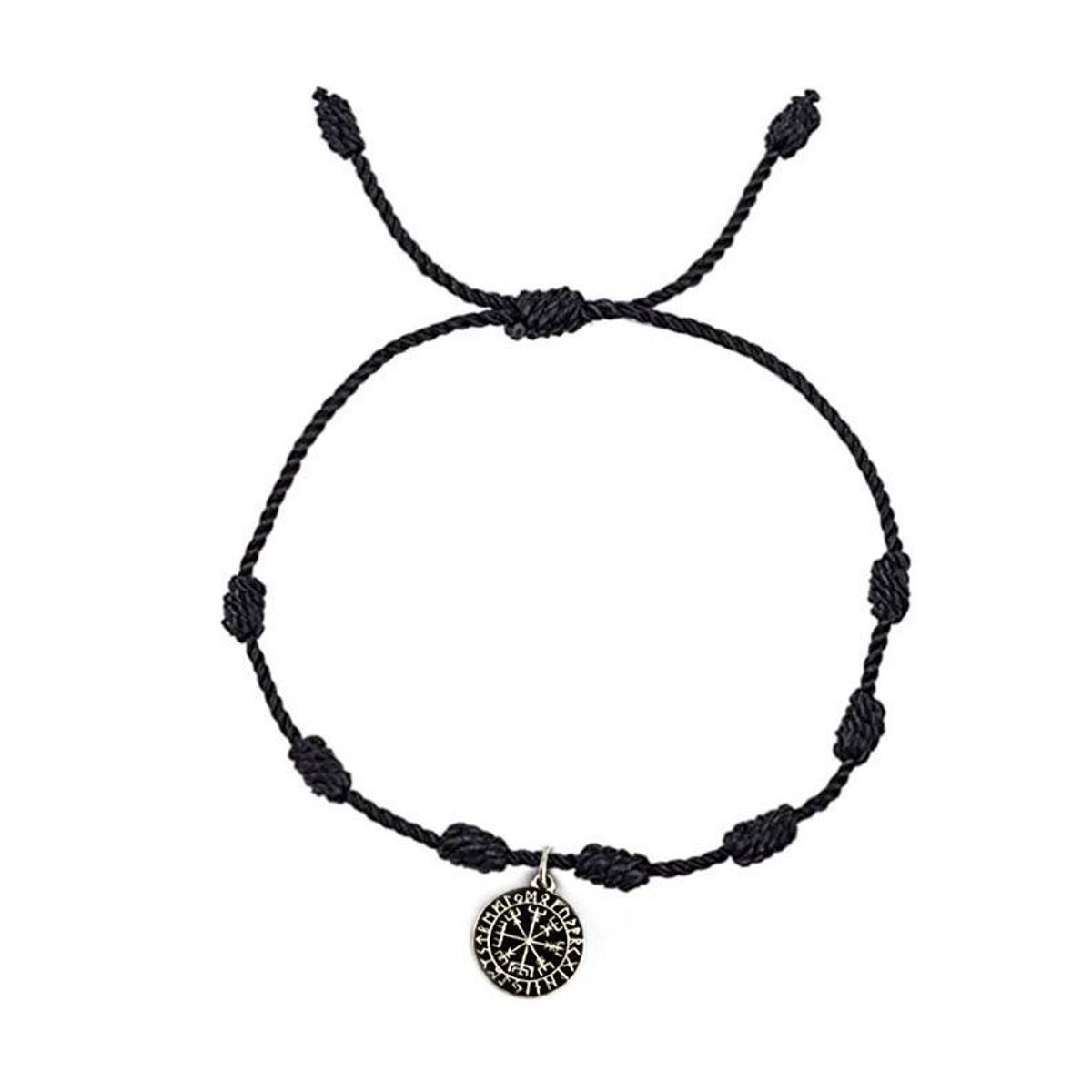 GENERICO - Pulsera BRÚJULA VIKINGA CON 7  NUDOS