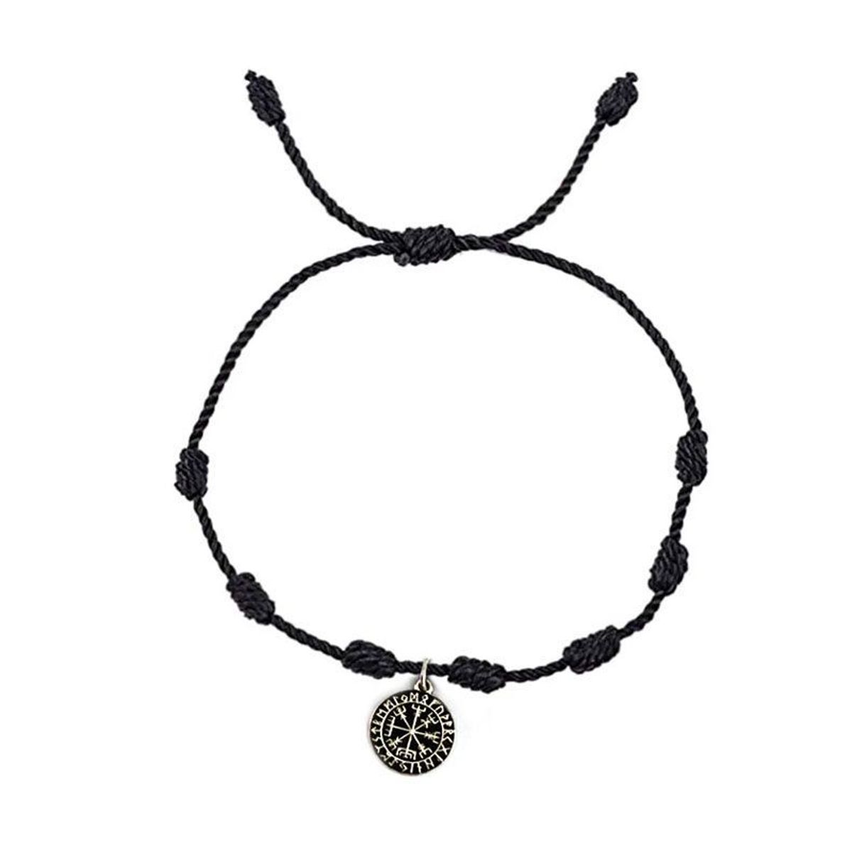 GENERICO - Pulsera BRÚJULA VIKINGA CON 7  NUDOS