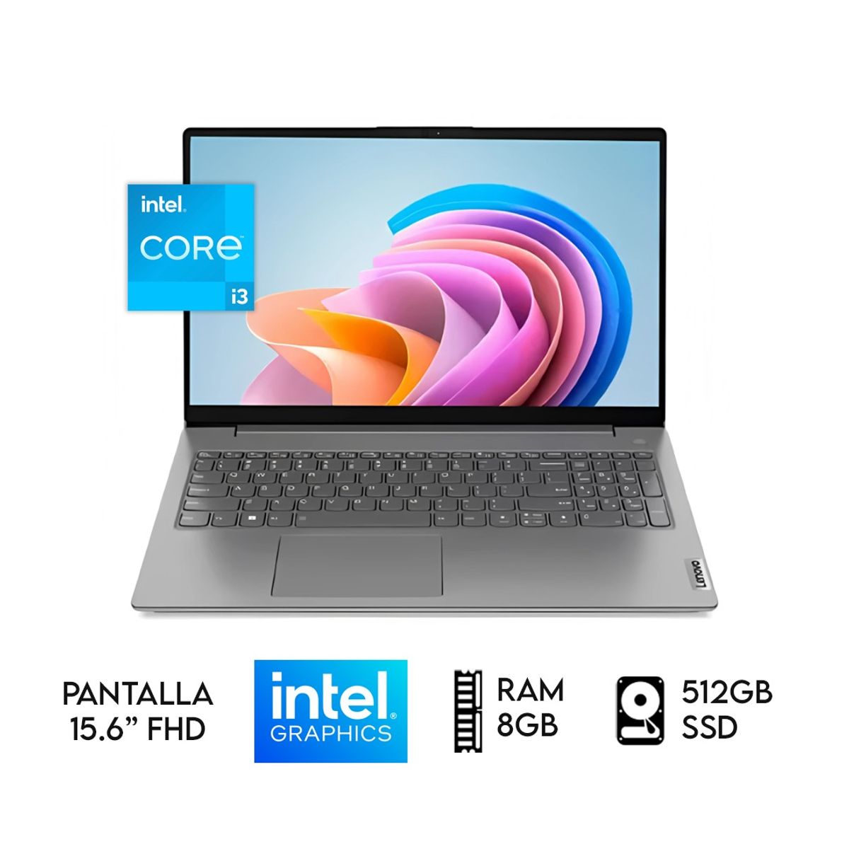 LENOVO - Laptop Lenovo V15 G4  Core I3-1315u, Ram 8gb Ddr4, SSSD  512GB Gris