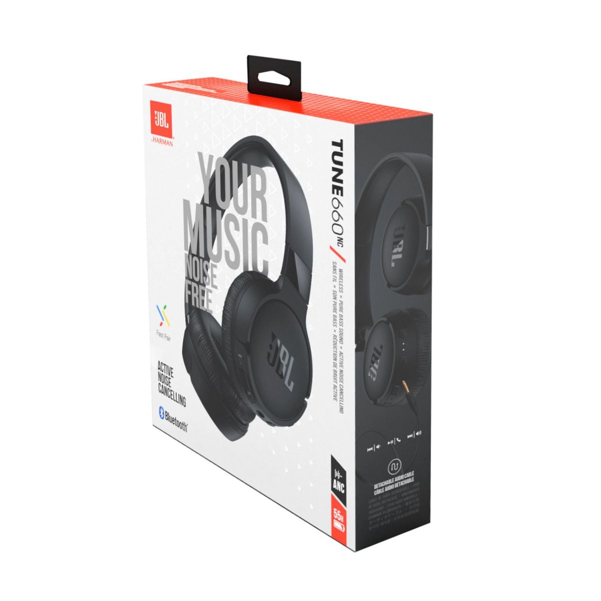 JBL - AUDIFONO INALAMBRICO - JBL TUNE 660 NC (CANCELACION DE RUIDO) - NEGRO