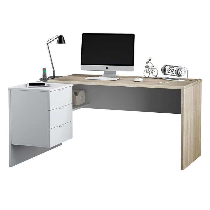 DIBA MUEBLES - Escritorio Modelo L Ugarte Roble  DIBA Muebles