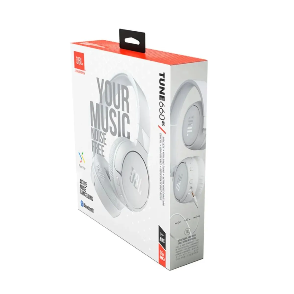 JBL - AUDIFONO INALAMBRICO - JBL TUNE 660 NC (CANCELACION DE RUIDO) - BLANCO