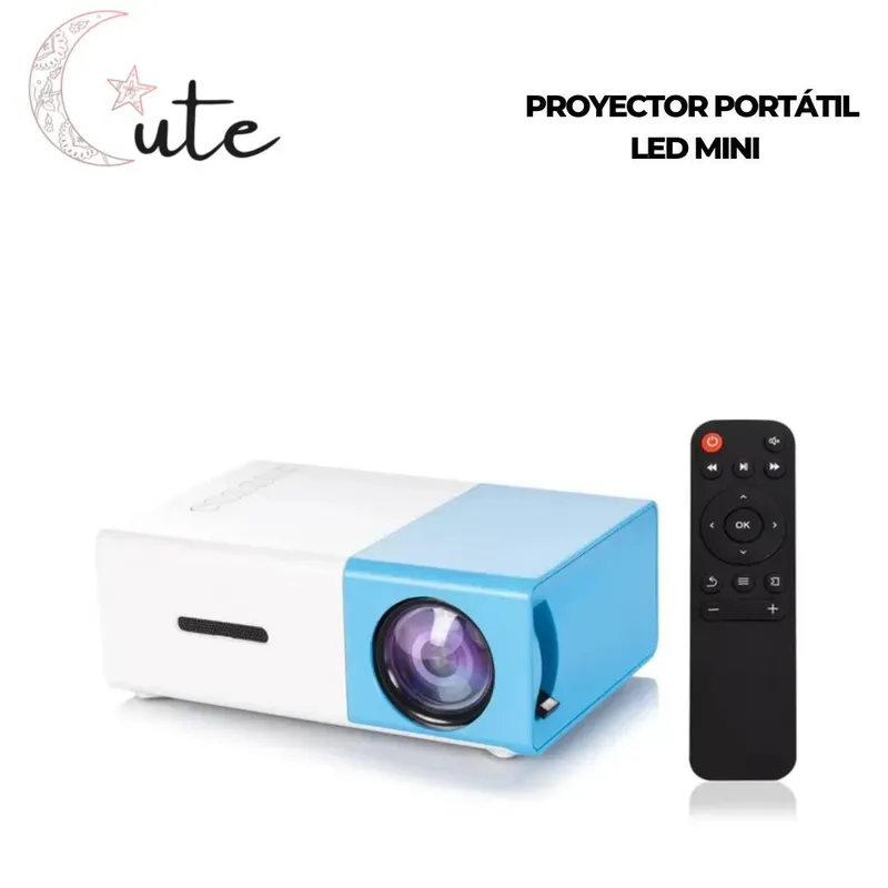 GENERICO - PROYECTOR PORTÁTIL LED CON CONTROL REMOTO