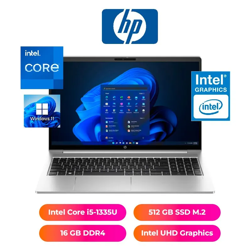 HP - LAPTOP HP PROBOOK 450 15", INTEL CORE i5-1335U, 16GB RAM, 512GB SSD - NOTEBOOK