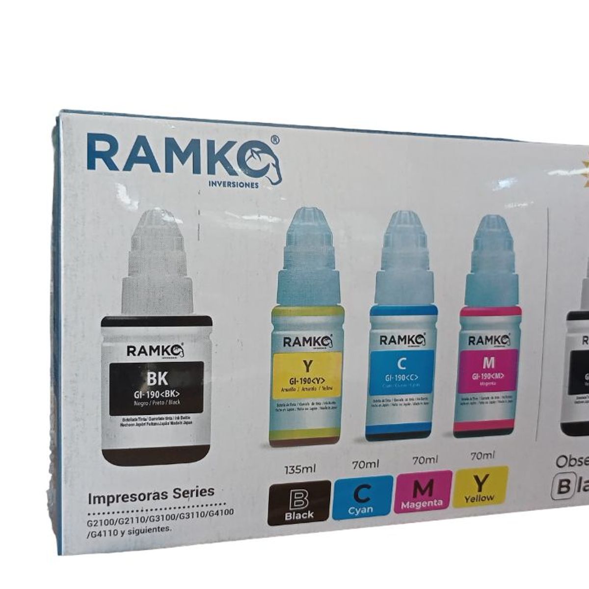 GENERICO - TINTA COMPATIBLE 190 PACK 4 + 1 DE ALTA CALIDAD