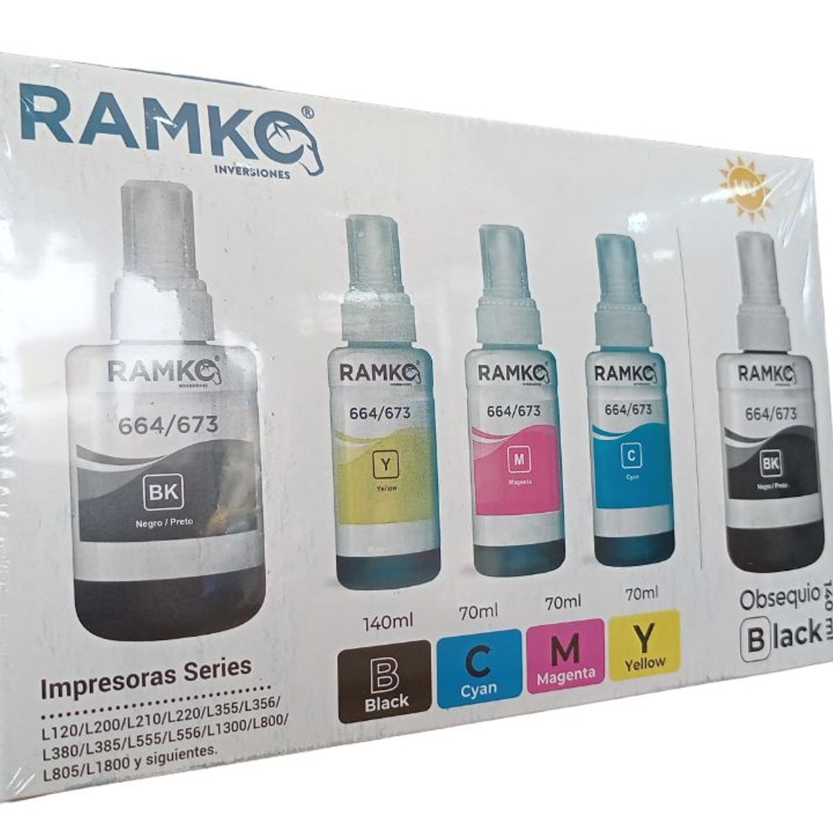 GENERICO - TINTA COMPATIBLE 667/673 PACK 4 + 1 DE ALTA CALIDAD