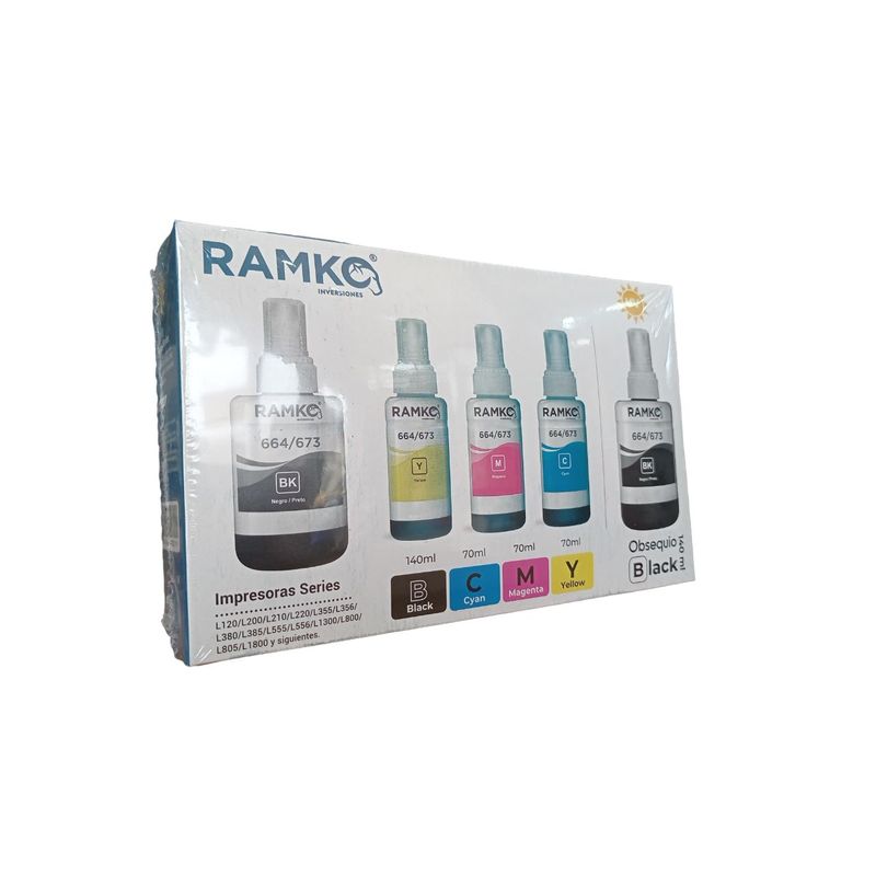 GENERICO - TINTA COMPATIBLE 667/673 PACK 4 + 1 DE ALTA CALIDAD