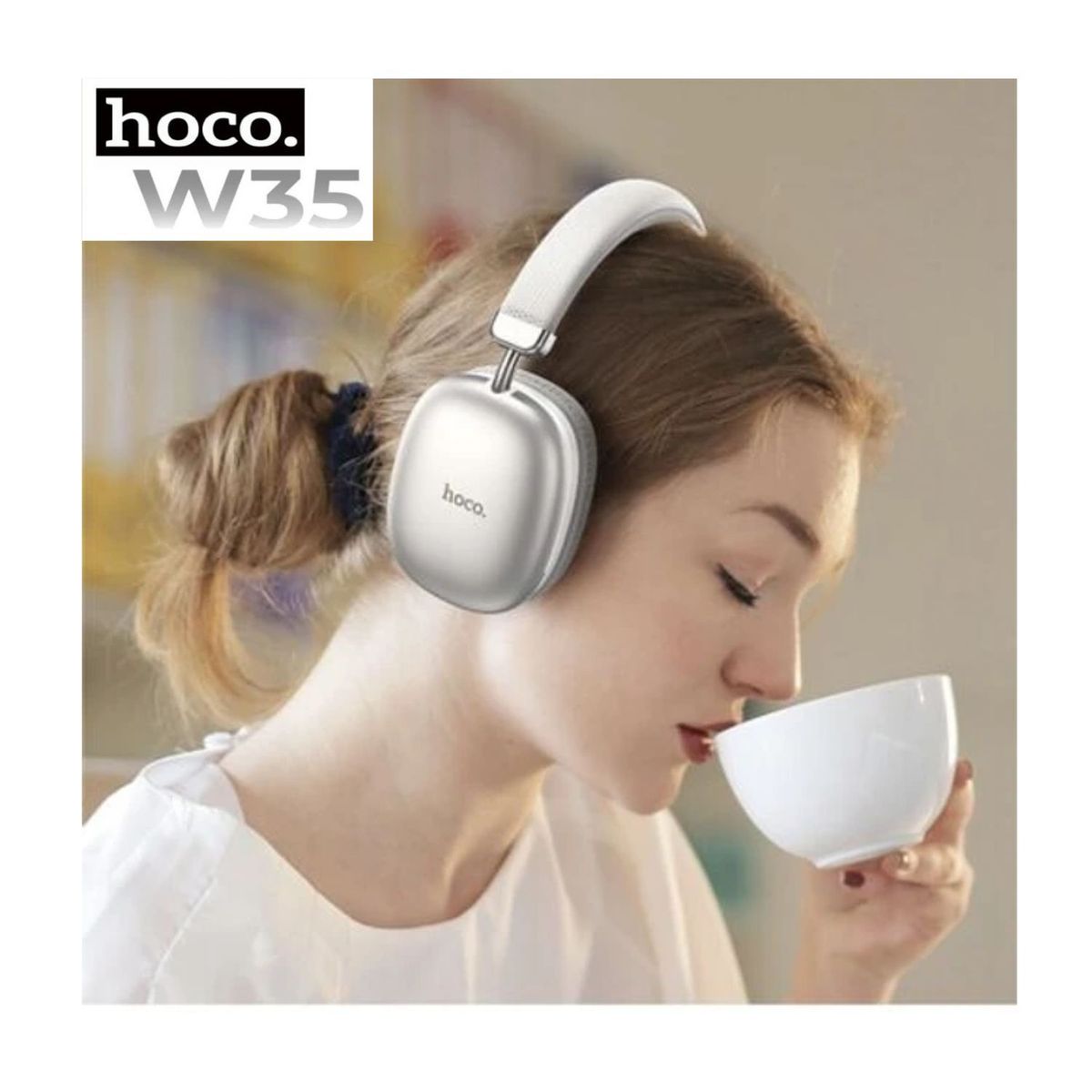 HOCO - Audífonos Bluetooth Inalámbricos Hoco W35 Silver