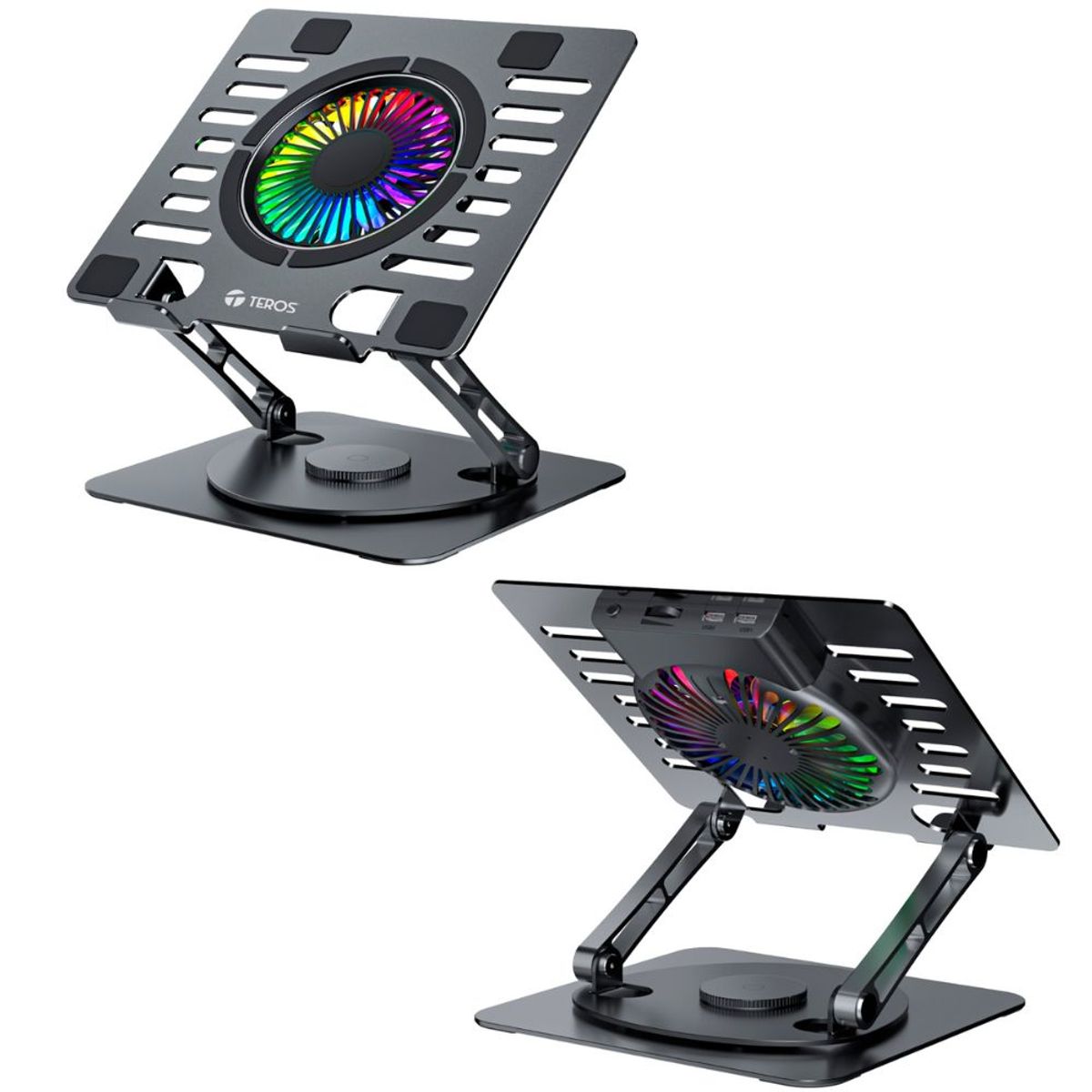 TEROS - COOLER PARA LAPTOP DE HASTA 15.6 PULGADAS TEROS TE7132N LUZ RGB