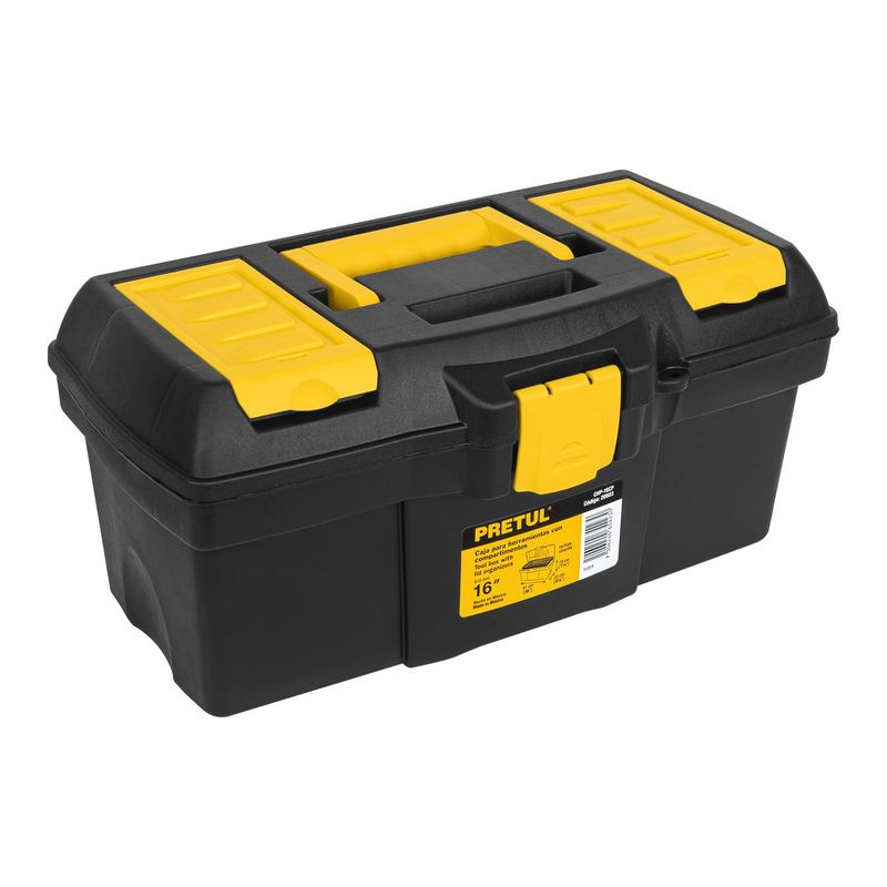 PRETUL - Caja para herramienta de 16 con compartimentos