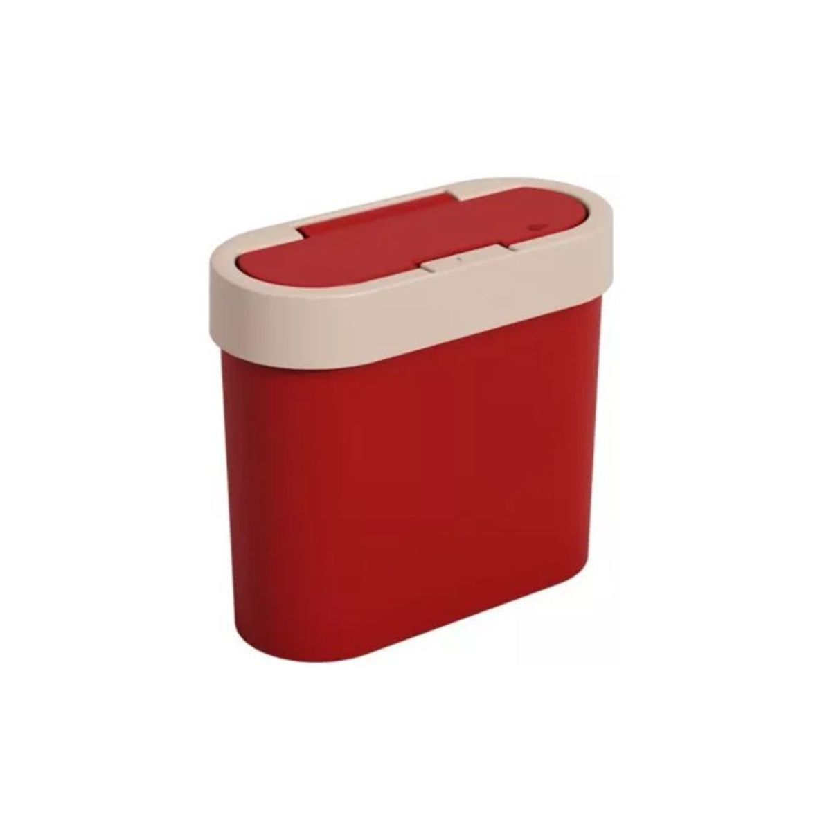 COZA - Papelera Apertura Con Boton 2.8L Coza Flat Rojo