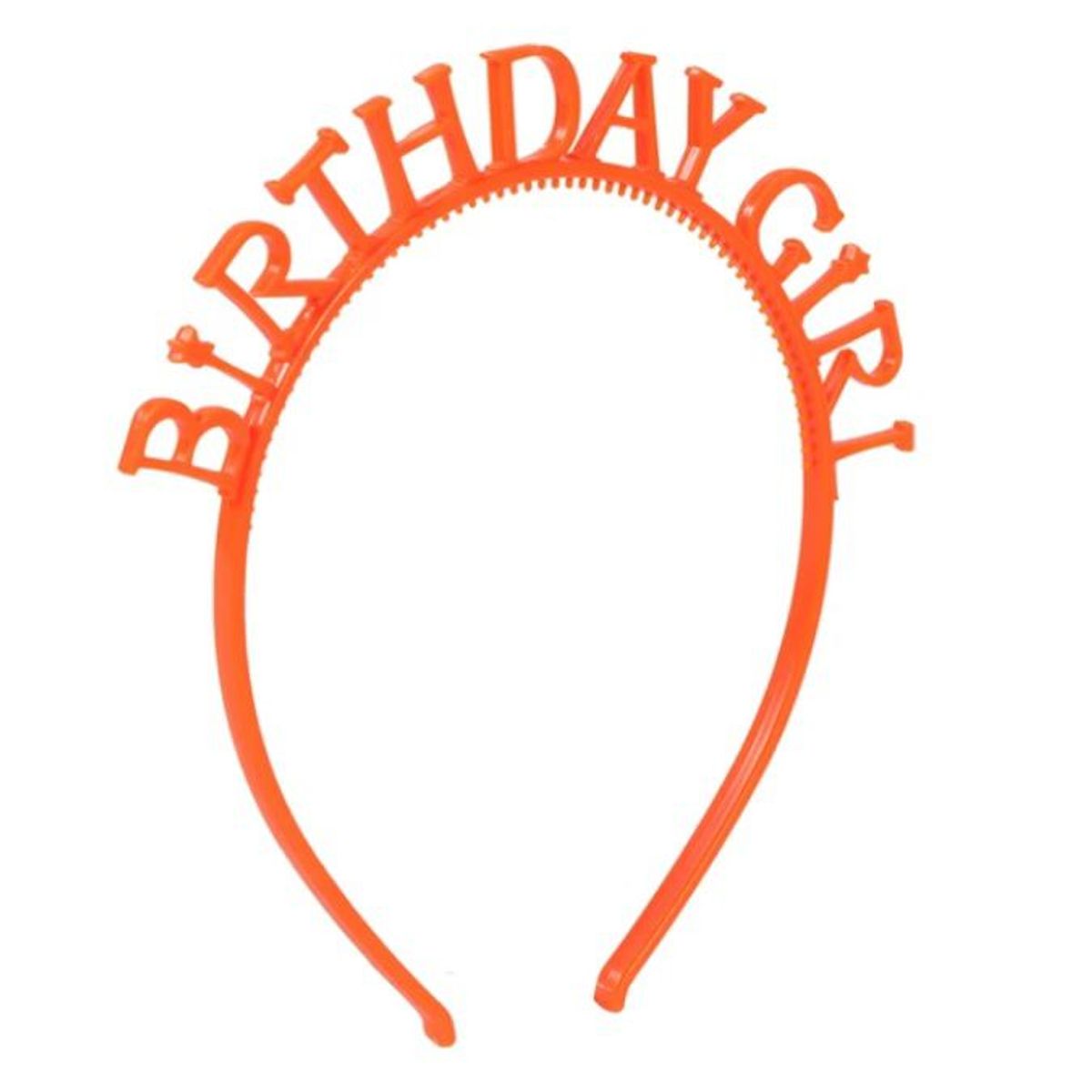GENERICO - Vincha naranja Birthday Girl fiesta cumpleaños