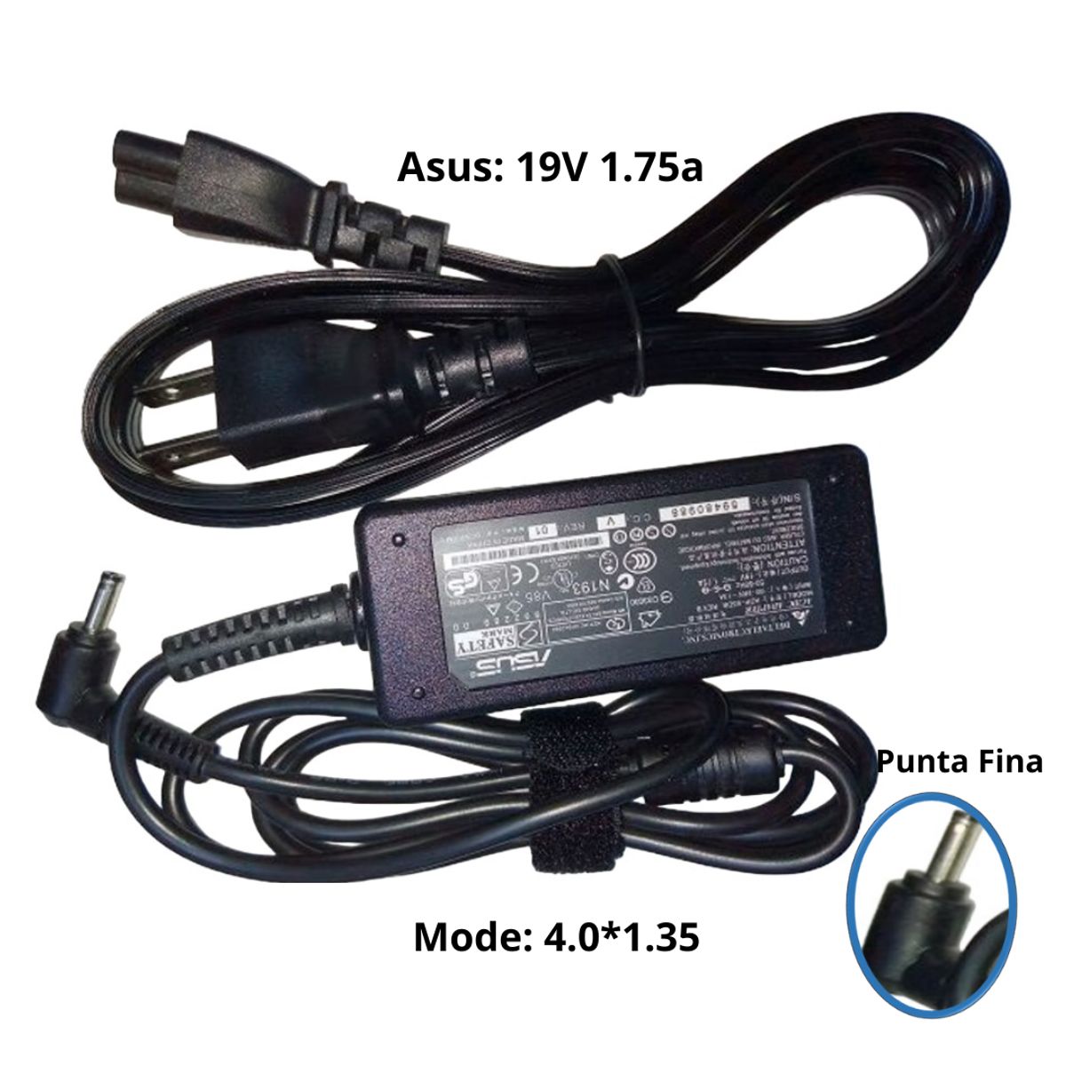 GENERICO - Cargador Para Laptop Compatible Con Laptop Asus 19V 1.75 A