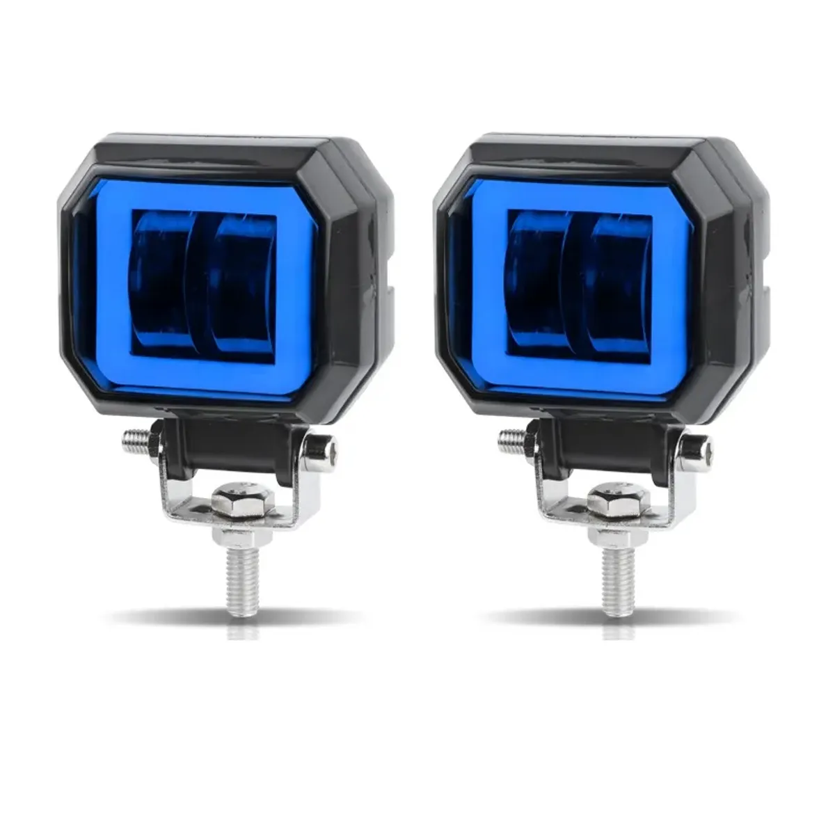 GENERICO - Faro Auxiliar Motocicleta Exploradoras Led Ojo De Ángel Azul