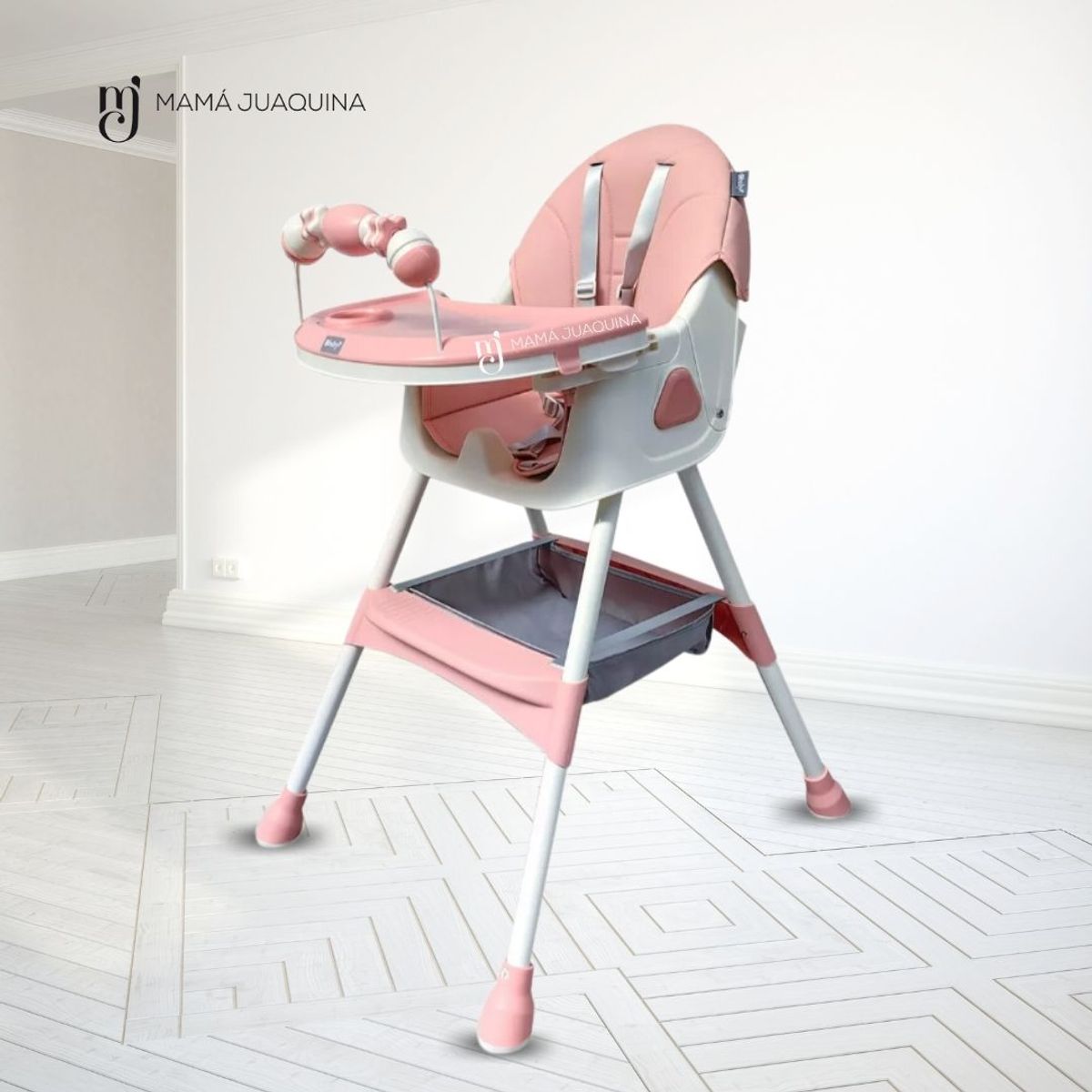 EBABY - Silla de Comer Ebaby «DALI 633» con juguete Pink