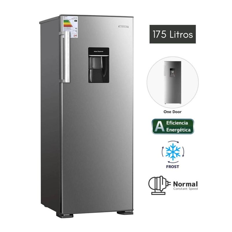 BLACKLINE - Refrigeradora Blackline 175L Frost 1PD Inox