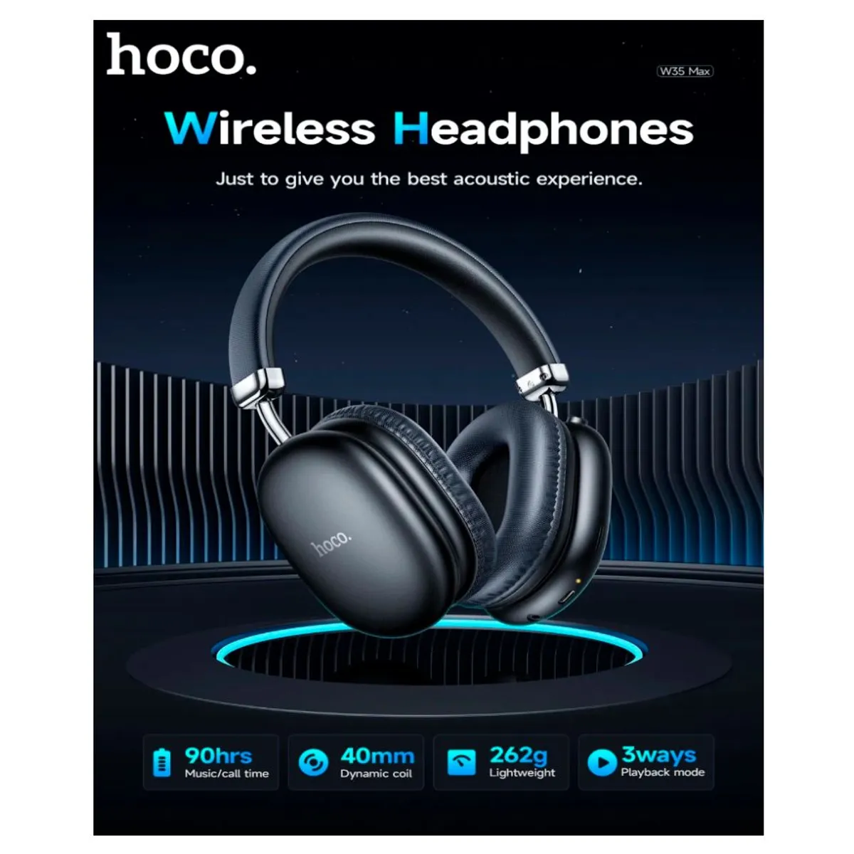 HOCO - Audifonos Inalámbricos Con Microfono Auriculares Bluetooth 90 Horas