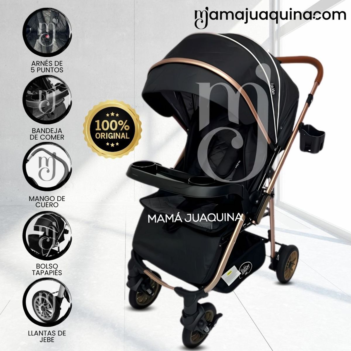 BEAUTIFUL - COCHE CUNA «MERCURY» Black