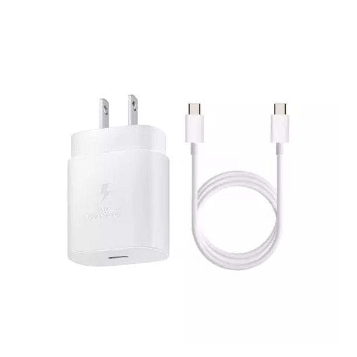SAMSUNG - Cargador 25W Samsung USB C de Carga Rápida Original Blanco