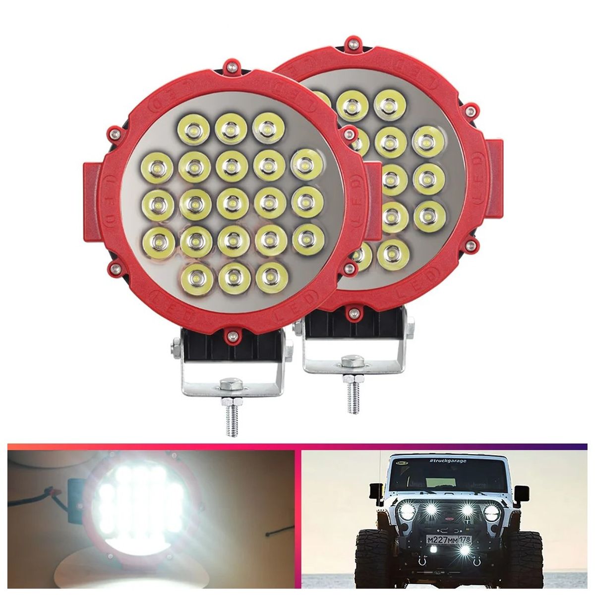 GENERICO - faro Neblinero 4x4 7 Pulgadas 21 Led Cree Blanco