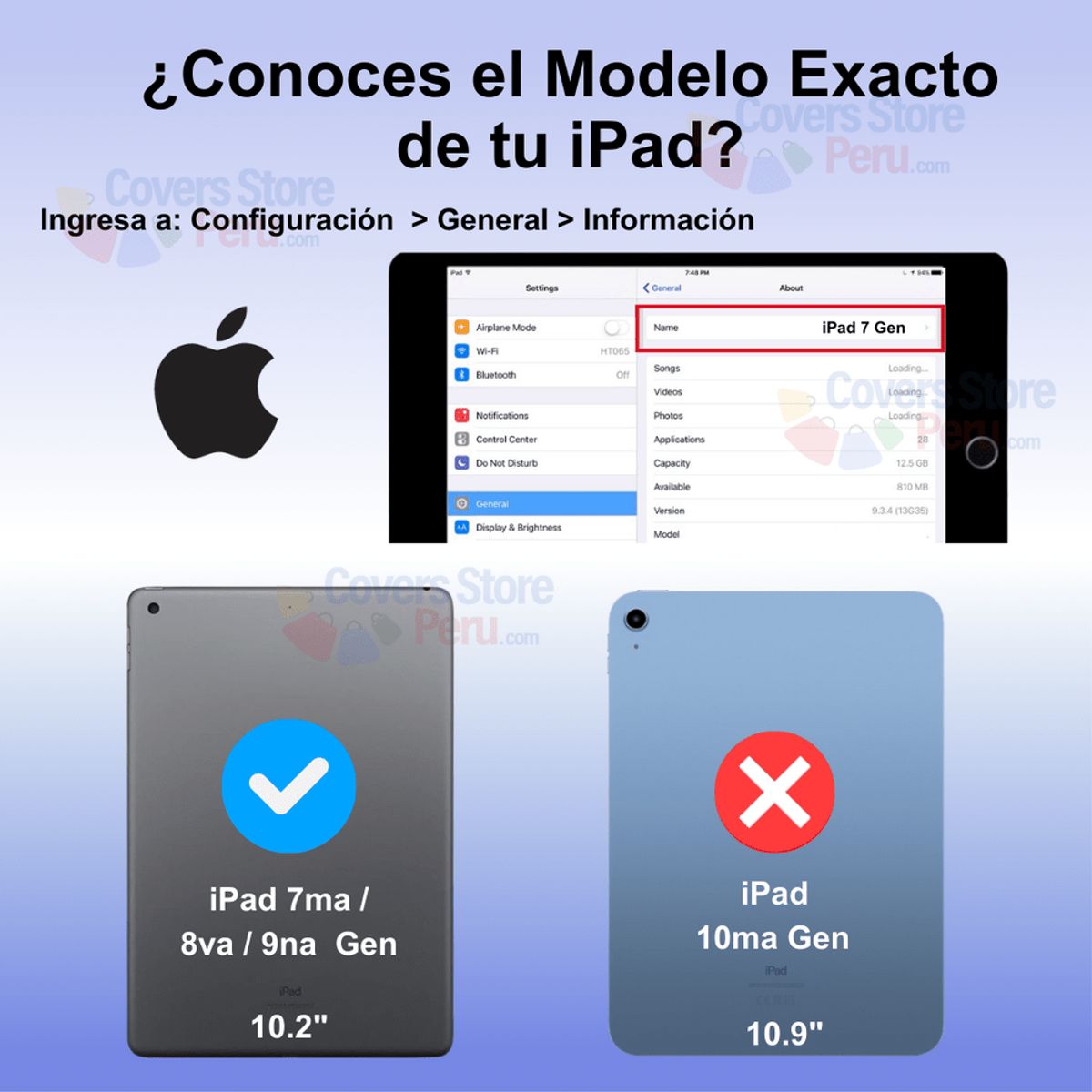 GENERICO - Funda Case para iPad 10.2" 2019 con Portalápiz Transparent Antishock