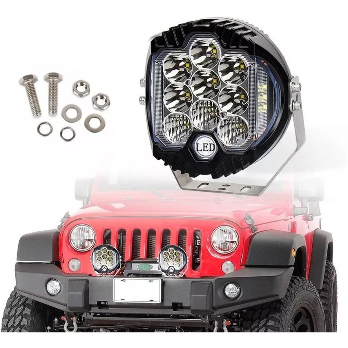 GENERICO - faro Neblinero LED Luz Trabajo Led Neblinera Blanco 4x4