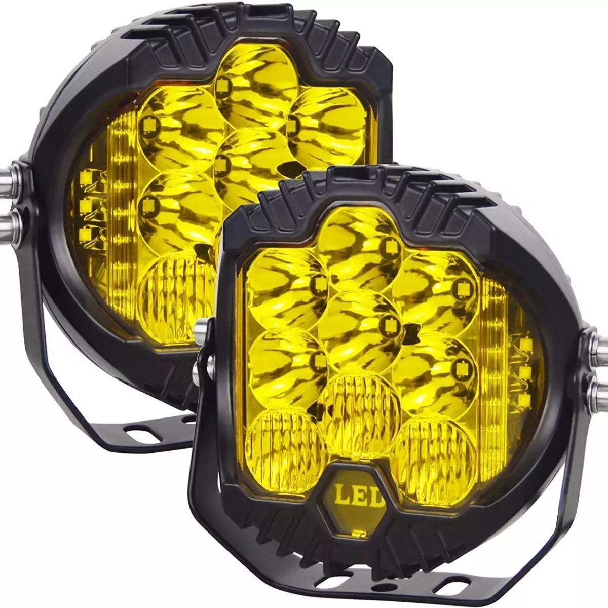 GENERICO - Faro Neblinero LED Luz Trabajo Neblinera Amarilla 4x4 1pc