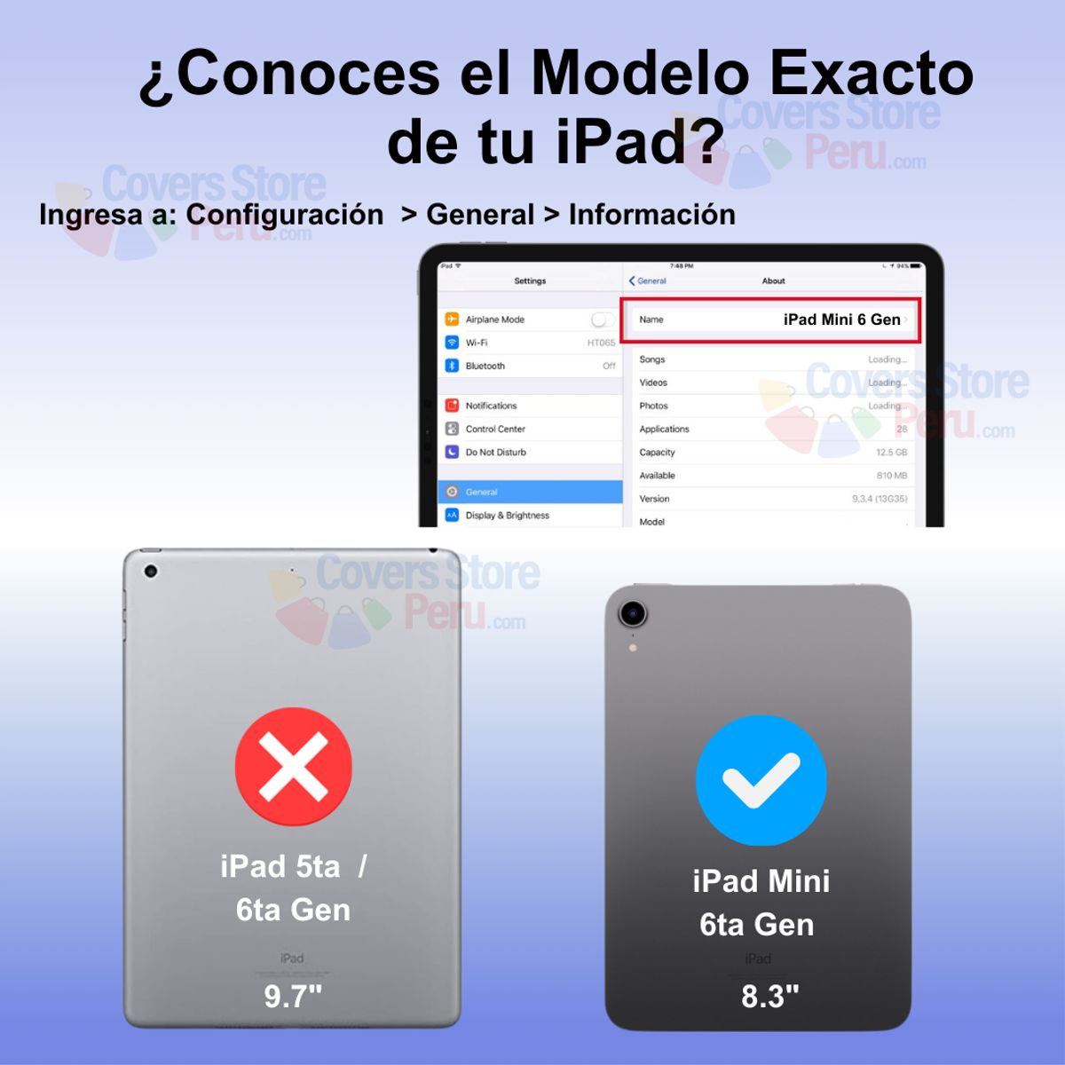 GENERICO - Funda de iPad Mini 6 8.3" con Portalápiz Transparent Antishock