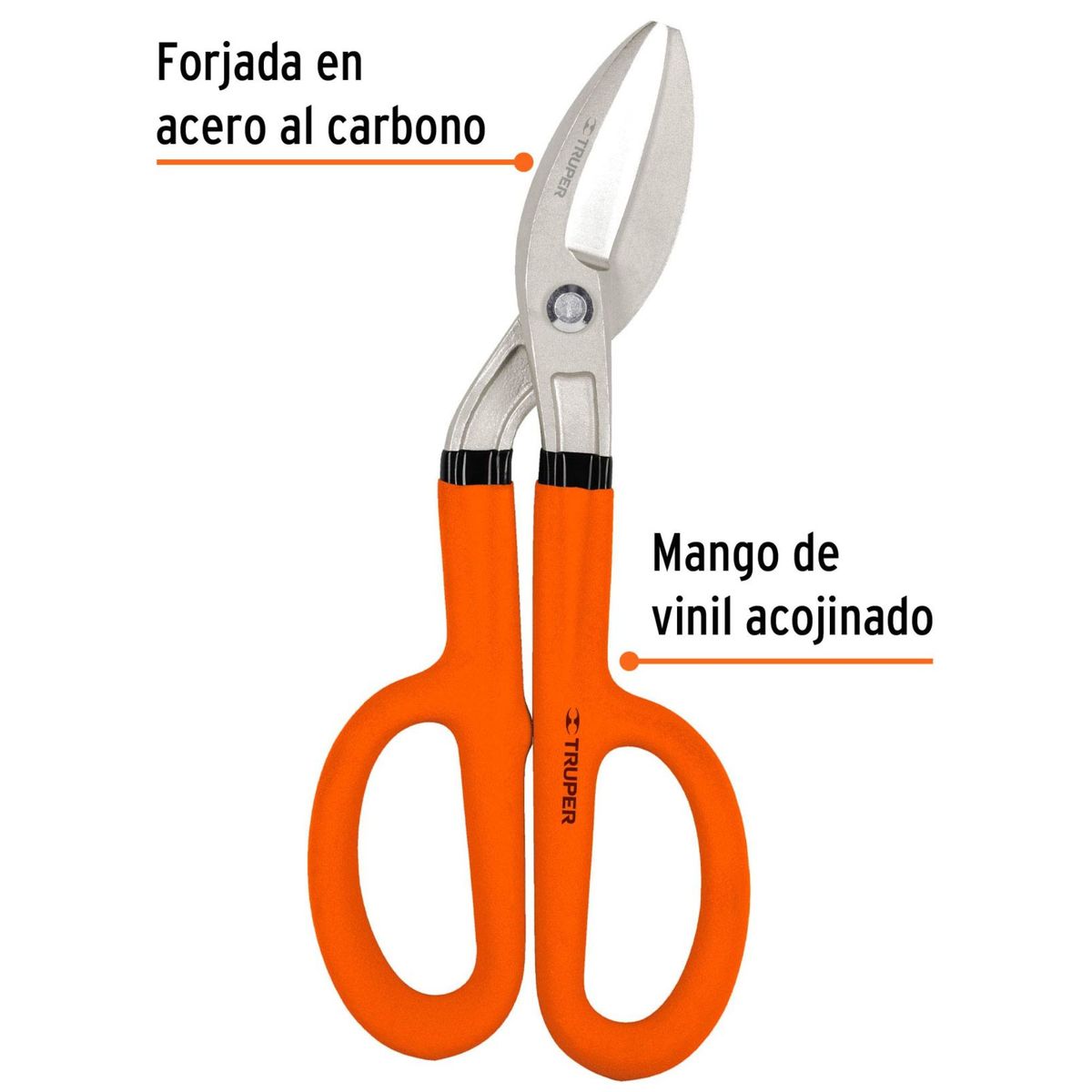 Tijera para hojalatero corta lata angulada 10" pulgadas Truper, marca TRUPER - Foto 2