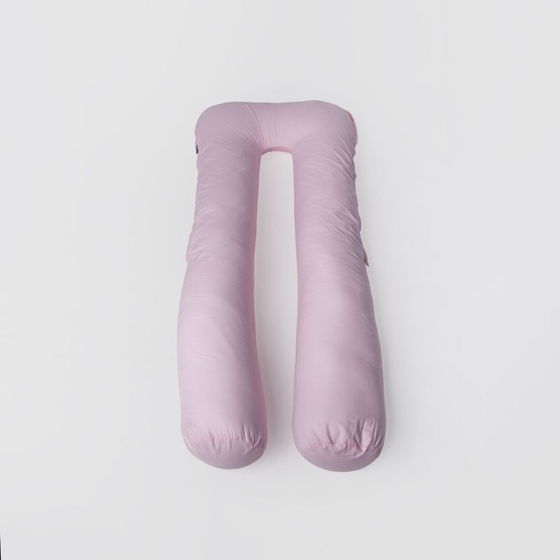 GENERICO - Cojin de Embarazo - Materno Premium Con Funda - Rosado Bebé