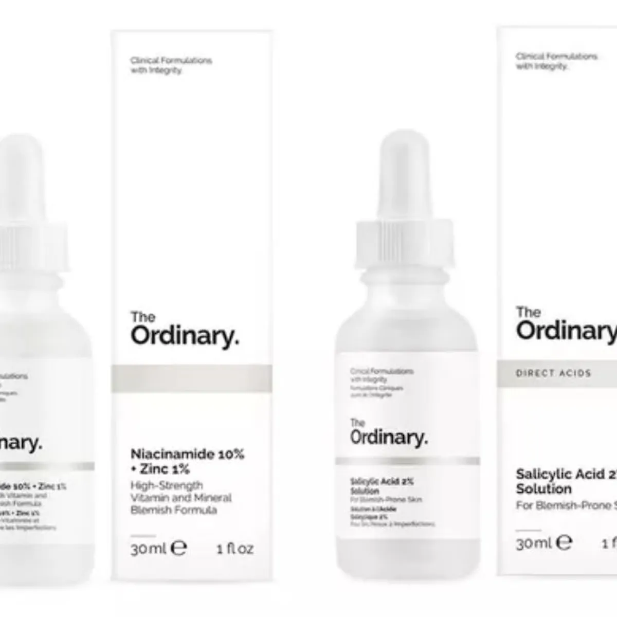 THE ORDINARY - Pack Niacinamida 10% Zinc 1% y Acido Salicilico 2%  - The Ordinary