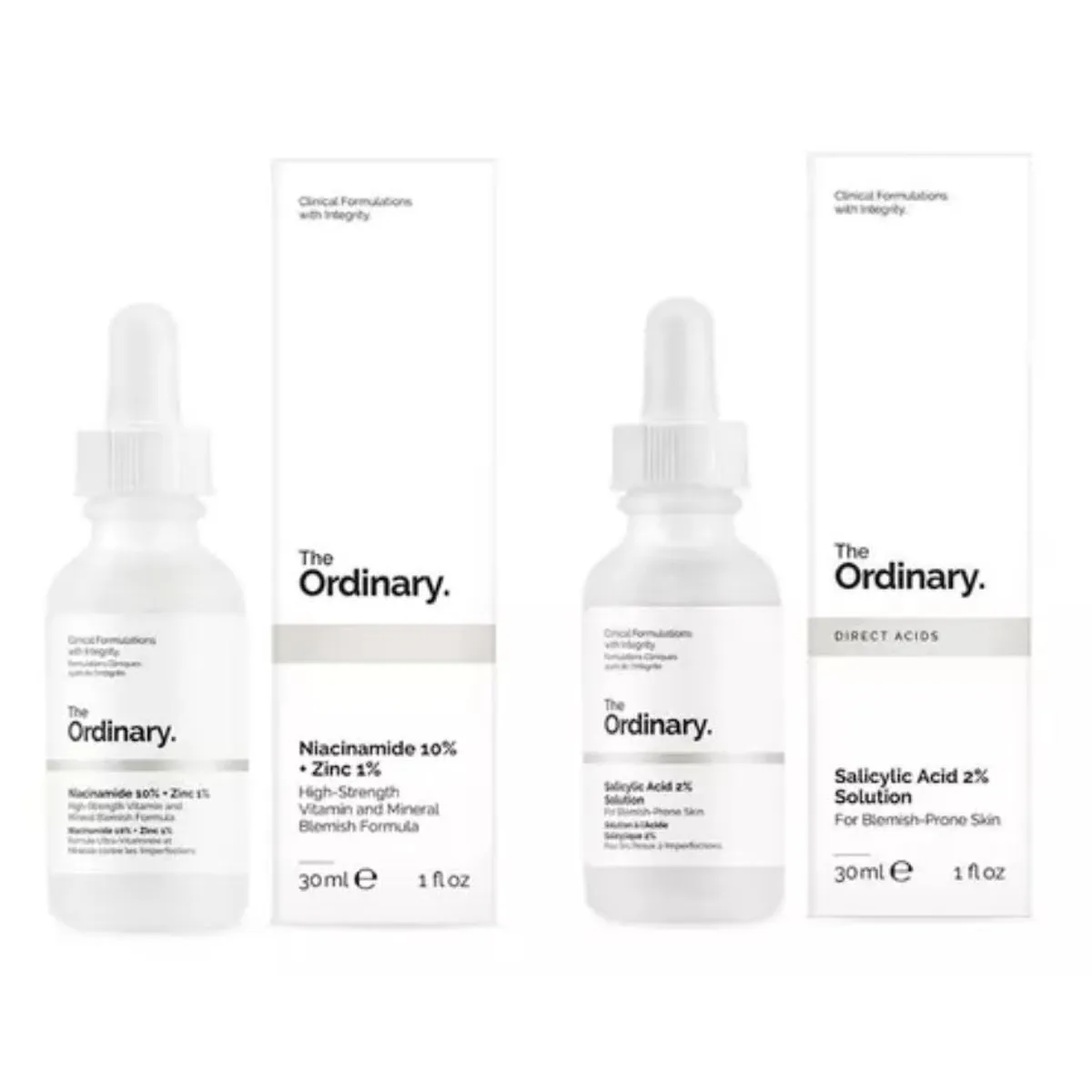 THE ORDINARY - Pack Niacinamida 10% Zinc 1% y Acido Salicilico 2%  - The Ordinary
