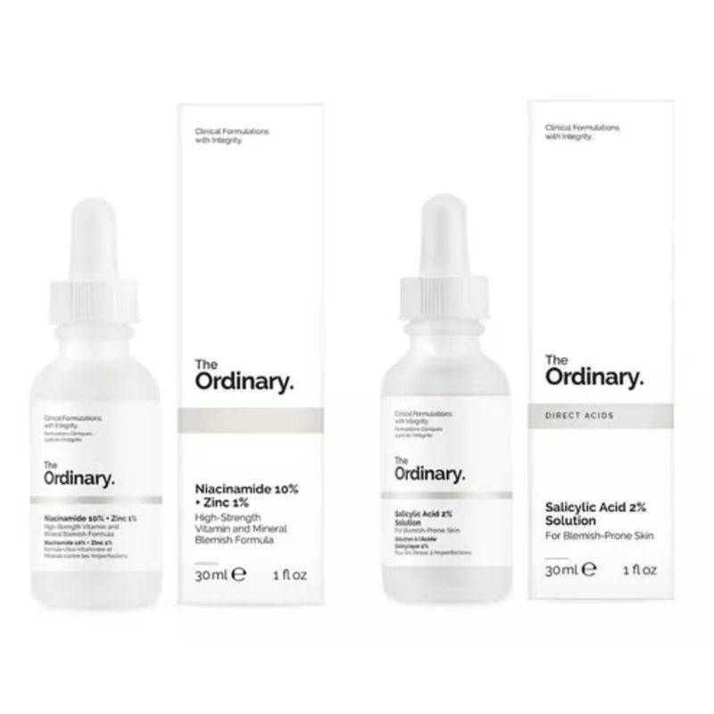 THE ORDINARY - Pack Niacinamida 10% Zinc 1% y Acido Salicilico 2%  - The Ordinary