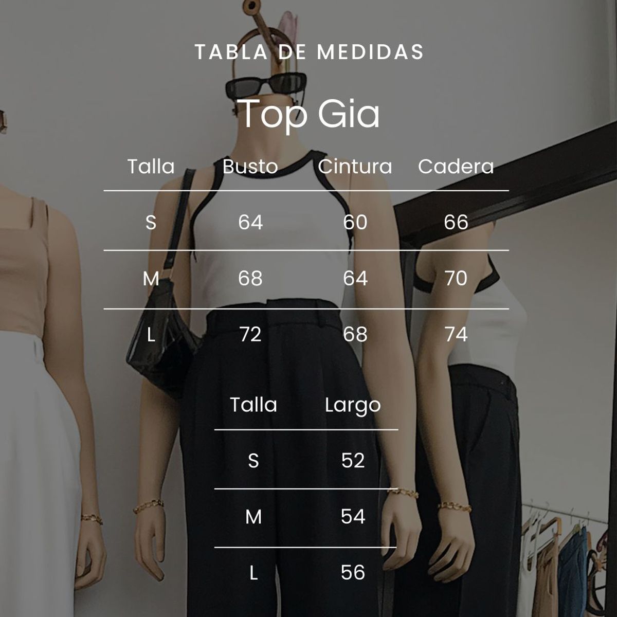 GENERICO - Top Básico Gia Color Negro Estacion 108