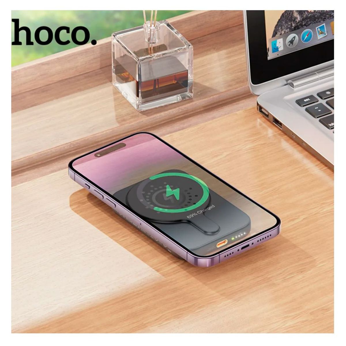 HOCO - POWER BANK 5.000 MAH INALAMBRICO MAGNETICO HOCO J117 CARGADOR PORTATIL