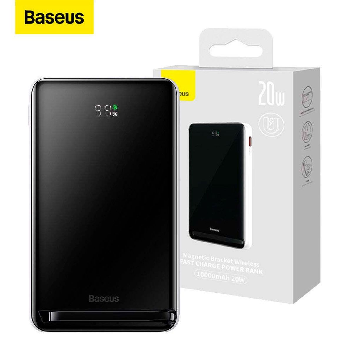 BASEUS - Power Bank Baseus Magnetico Bracket Inalambrico 10000mAh 20W Portatil