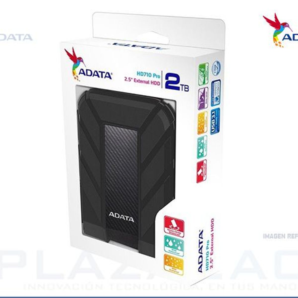 ADATA - DISCO DURO EXTERNO ADATA HD710 PRO 2TB USB 3.2 P/N: AHD710P-2TU31-CBK