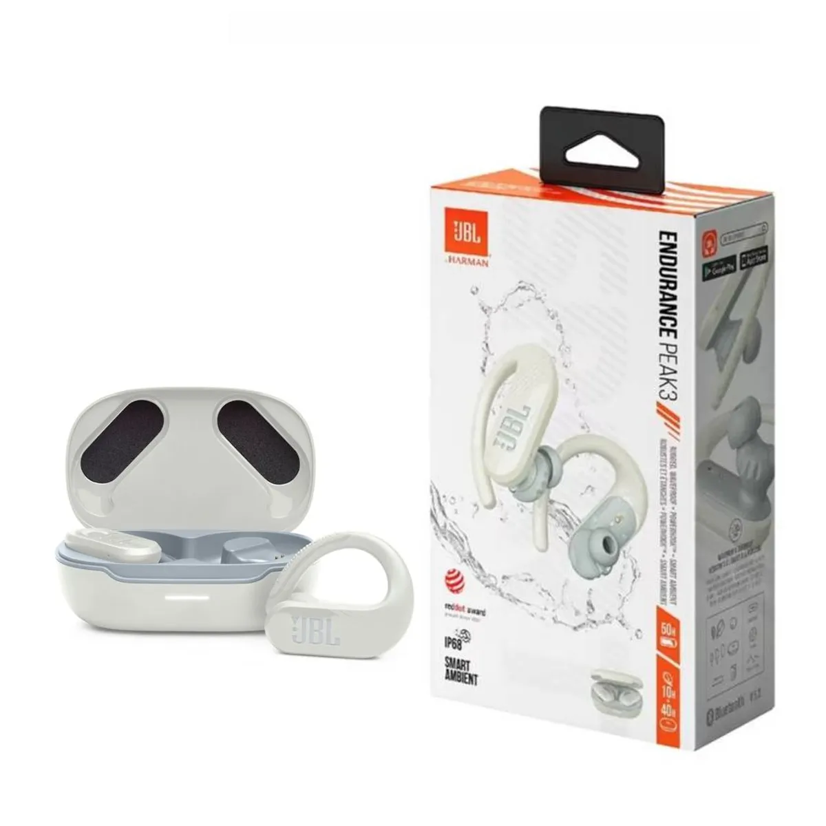 JBL - Audífono Jbl Endurance Peak 3 Wireless IP68 - Blanco