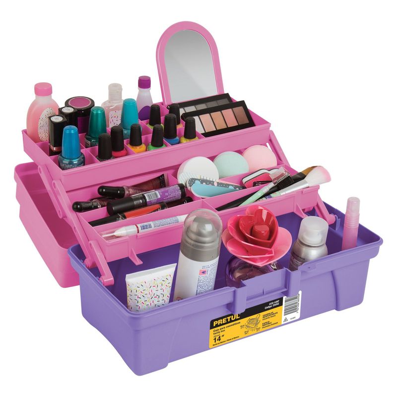 PRETUL - Caja cosmetiquera 14 rosamorado